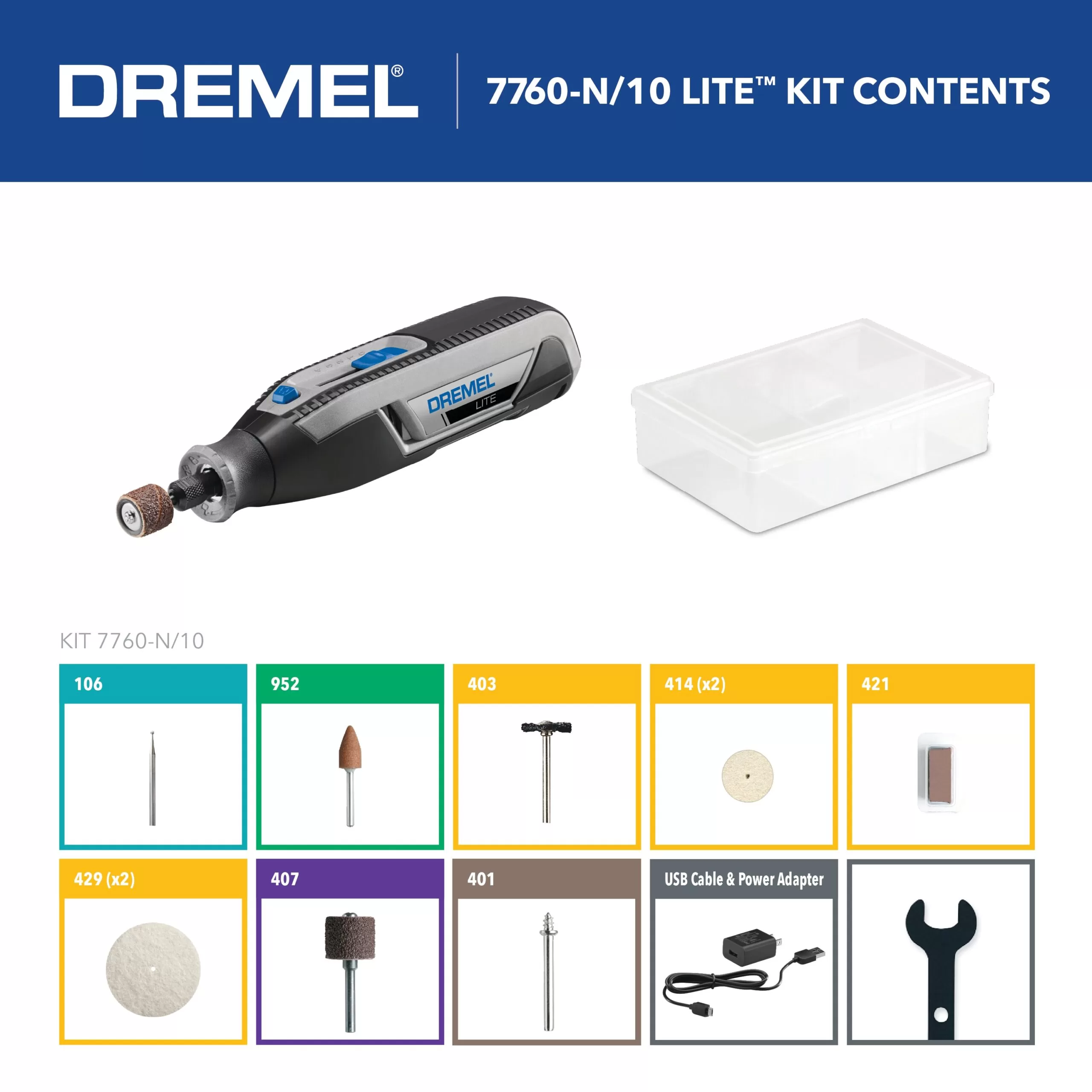 Dremel 7760 Variable Speed Cordless 4-volt 2-Amp Multipurpose Rotary Tool Kit