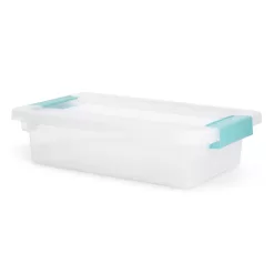 Sterilite Corporation 18-Pack Clip Boxes Small 0.47-Gallons (1.88-Quart) Clear Tote with Latching Lid