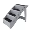 Pet Pal Foldable Grey Plastic Dog/Cat Steps