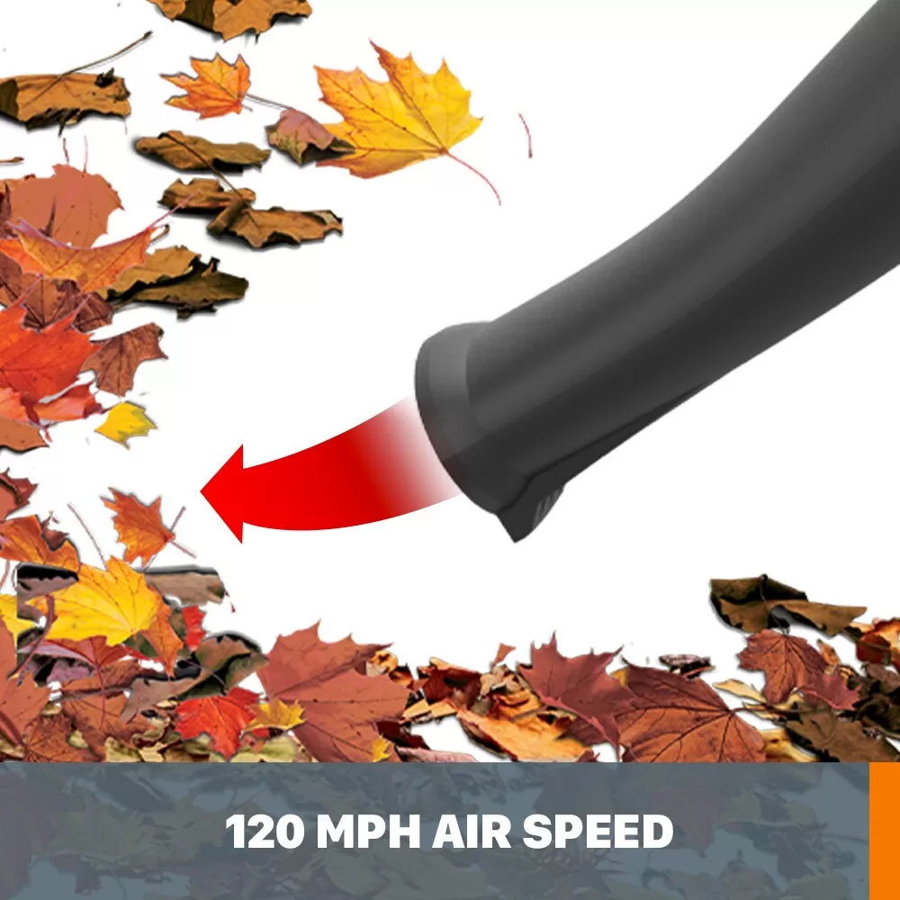 WORX 20-volt Max 80-CFM 120-MPH Battery Handheld Leaf Blower (Battery and Charger Not Included)