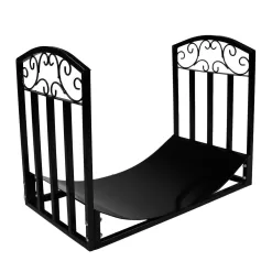 Sunnydaze Decor 18.25-in x 24-in x 14-in Steel Indoor Log Rack