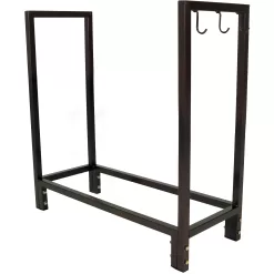 Sunnydaze Decor 30-in x 30.5-in x 12-in Steel Indoor Log Rack