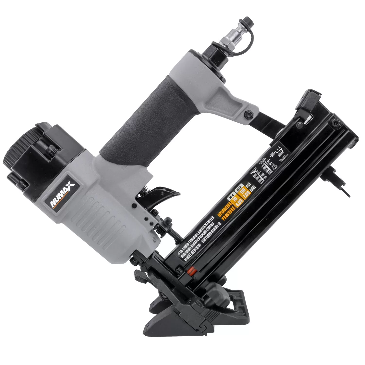 Numax 4-In-1 mini nailer and stapler with canvas bag 1.62-in 18-Gauge Pneumatic Flooring Nailer