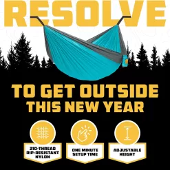 Wise Owl Outfitters Camping Hammock, Charcoal Rose
