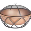 Fire Sense 26-in W Copper Steel Wood-Burning Fire Pit