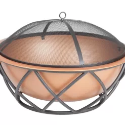 Fire Sense 26-in W Copper Steel Wood-Burning Fire Pit