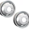 2-Pack Dually Dual Silver Grey Trailer Wheel Rim 16 Inch 16X6 8 Lug On 6.5 Inch