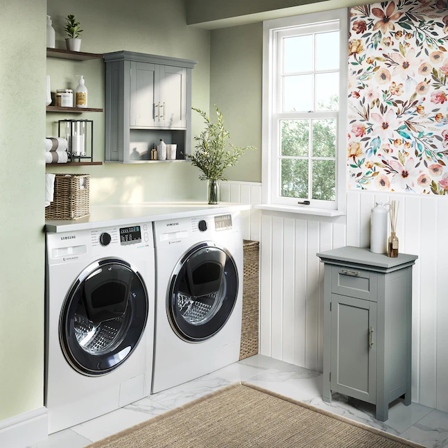 RiverRidge Somerset 22.81-in W x 24.5-in H x 7.88-in D Gray Bathroom Wall Cabinet