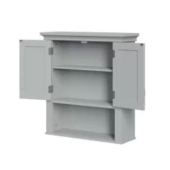 RiverRidge Somerset 22.81-in W x 24.5-in H x 7.88-in D Gray Bathroom Wall Cabinet