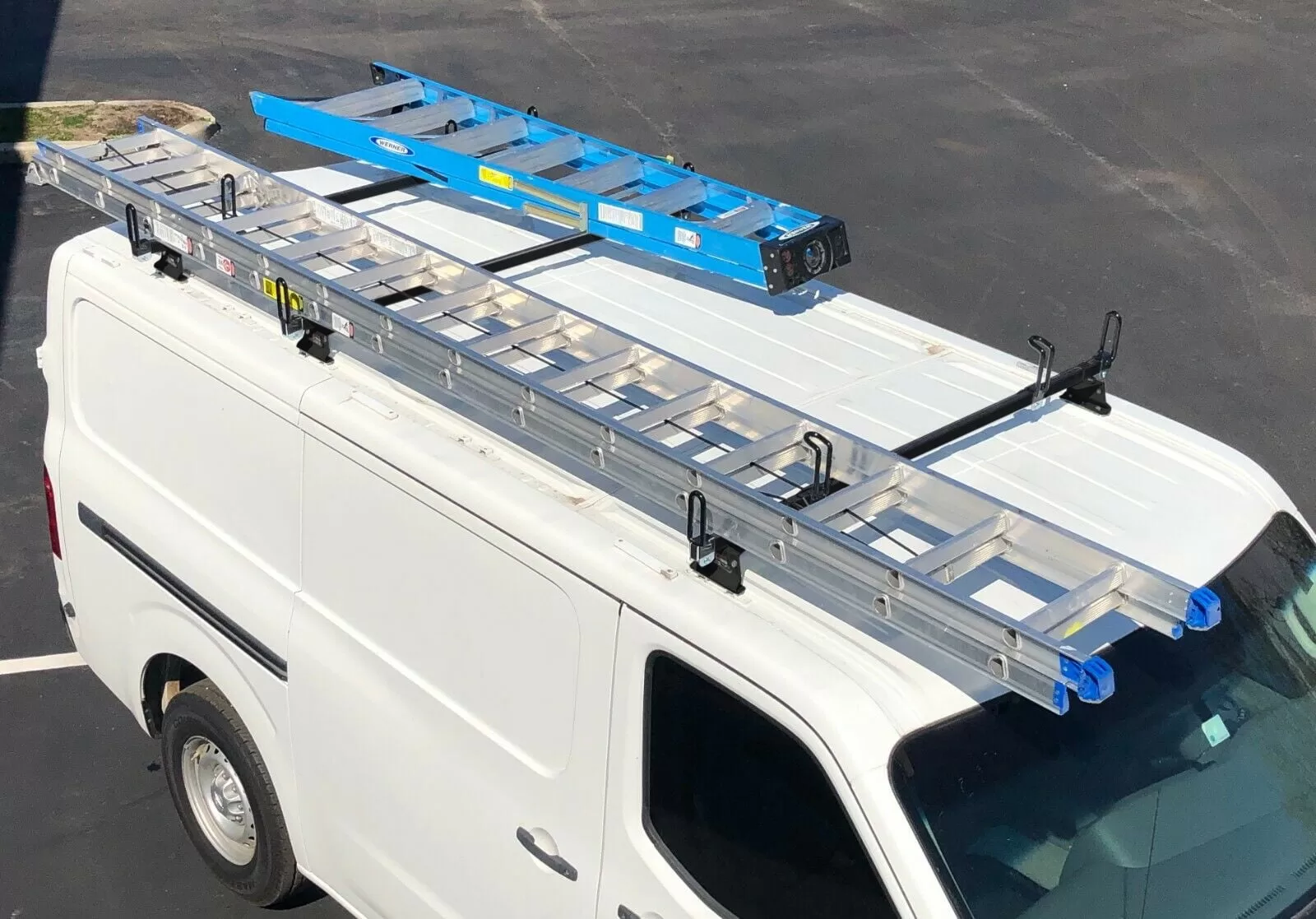 Vantech Heavy Duty 3 Bar Ladder Roof Rack, Fits Nissan NV Standard Cargo Vans all models