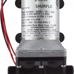 RecPro RV Water Pump Shurflo 4008-101-A65 3.0 GPM, 12V Water Pump, Self-Prime, Camper Water Pump, RV Plumbing (1 Pump)