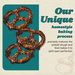 Unique Snacks Extra Dark Splits Pretzels, Delicious Vegan, Homestyle Baked, Certified OU Kosher and Non-GMO, No Artificial Flavor, 11 Oz Bags (Pack of 12)