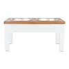 EveryYay Dining In White Wood Elevated Double Diner Dog Feeder, 7 Cups