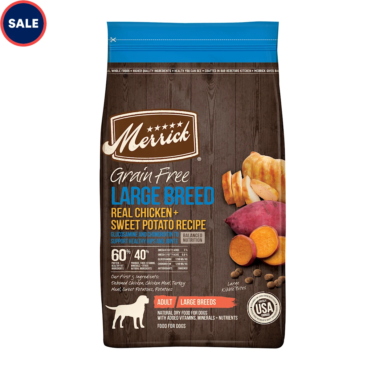 Merrick Grain Free Real Chicken & Sweet Potato Recipe Large Breed Dry Dog Food, 22 lbs.