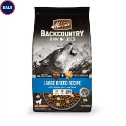 Merrick Backcountry Freeze Dried Raw Infused Grain Free Large Breed Recipe Dry Dog Food, 20 lbs.