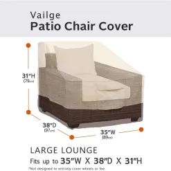 Vailge Patio Chair Covers, Lounge Deep Seat Cover, Waterproof Outdoor Lawn Patio Furniture Covers (2 Pack - Large)