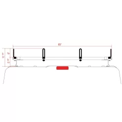 Vantech Heavy Duty 3 Bar Ladder Roof Rack, Fits Nissan NV Standard Cargo Vans all models