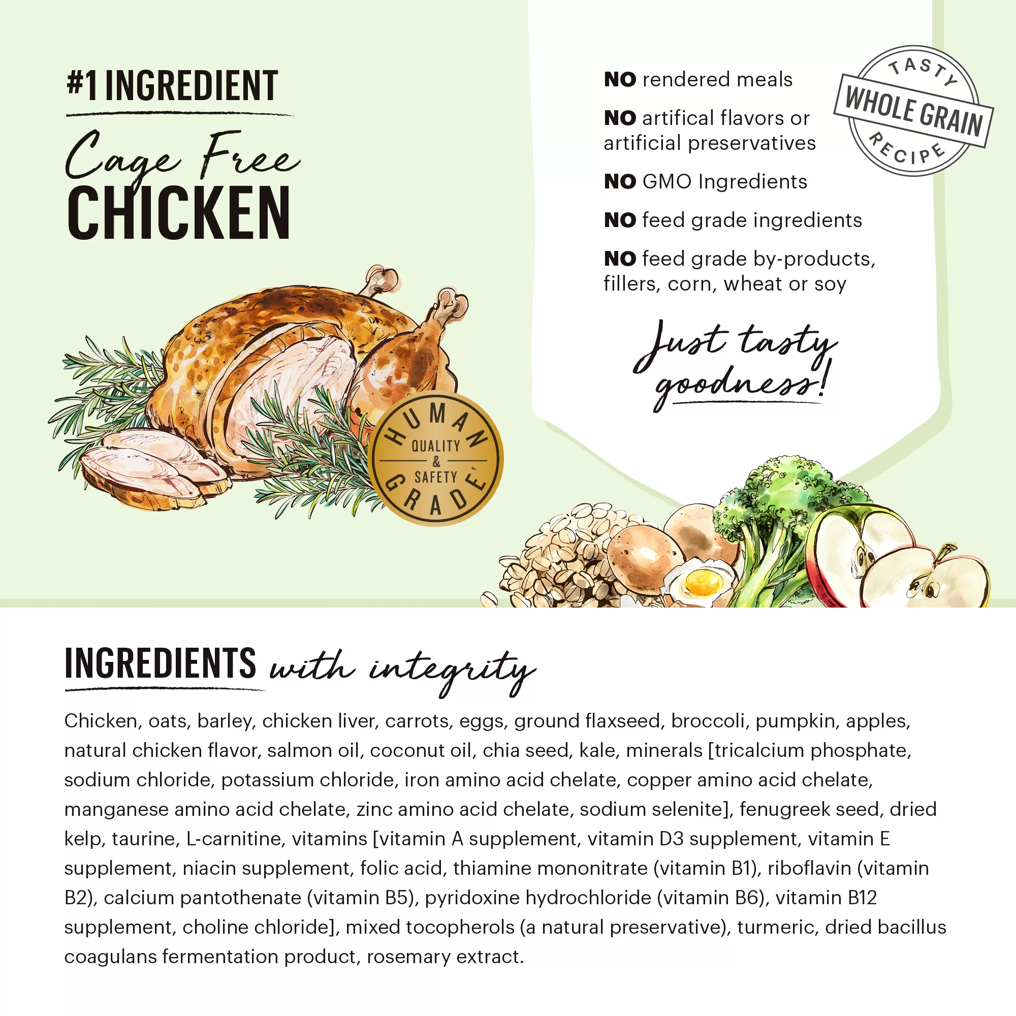 The Honest Kitchen Whole Food Clusters Puppy Whole Grain Chicken & Oat Recipe Dry Dog Food, 20 lbs.