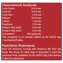 Blue Buffalo Blue Life Protection Formula Natural Adult Beef and Brown Rice Dry Dog Food, 15 lbs.
