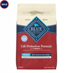 Blue Buffalo Blue Life Protection Formula Natural Adult Beef and Brown Rice Dry Dog Food, 30 lbs.