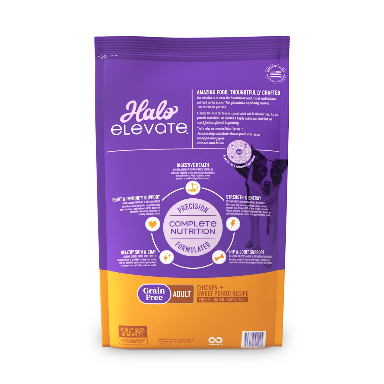 Halo Elevate Dog Grain Free Chicken Recipe Dry Food, 20 lbs.