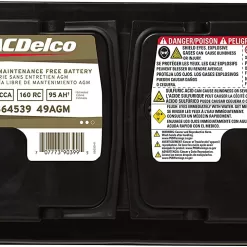 ACDelco AGM Automotive BCI Group 49 Battery 49AGM 12 Volts