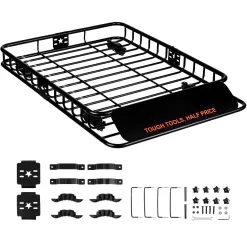BENTISM Roof Rack Cargo Basket 200 LBS Capacity 46"x36"x4.5" Heavy Duty Car Top Holder for SUV Truck