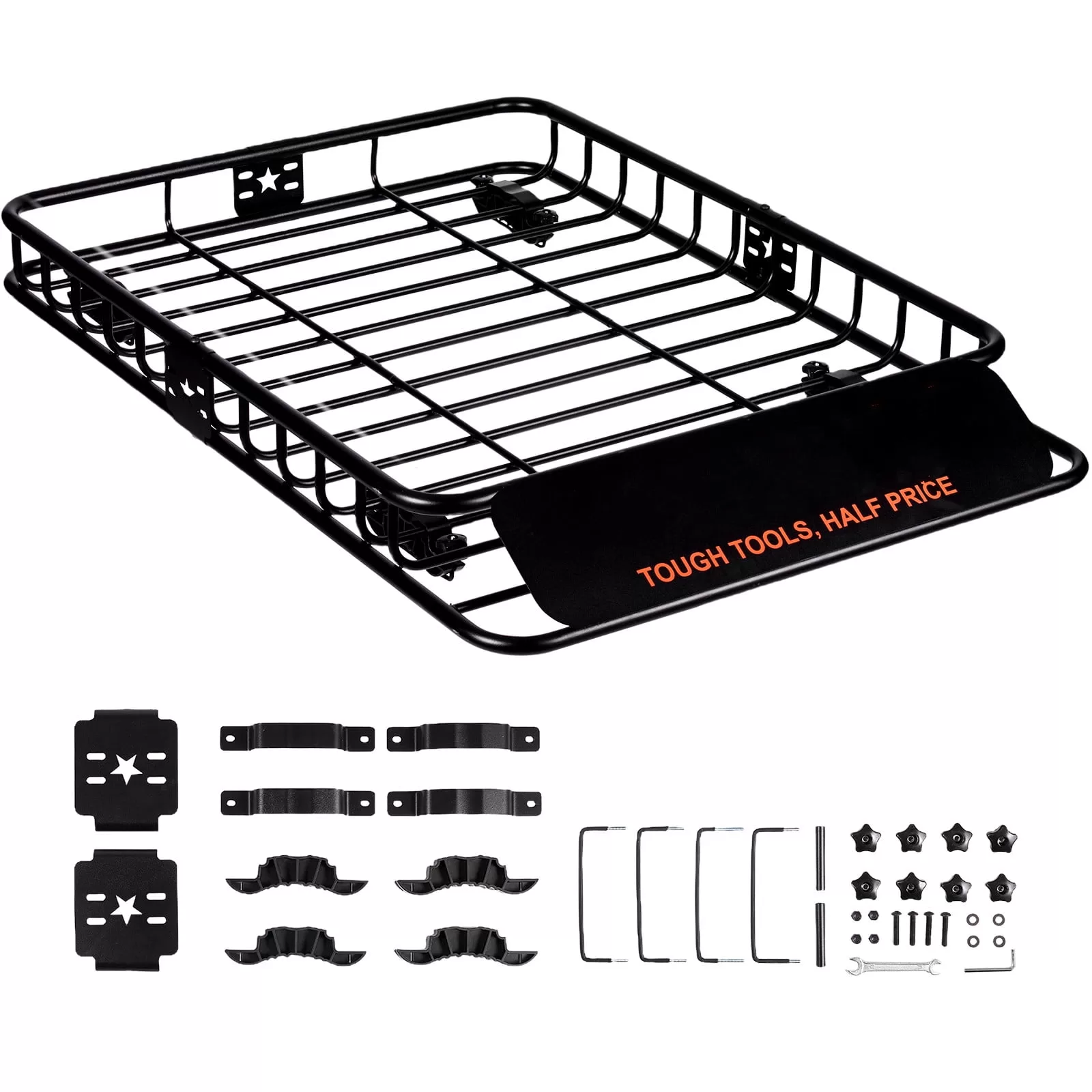 BENTISM Roof Rack Cargo Basket 200 LBS Capacity 46"x36"x4.5" Heavy Duty Car Top Holder for SUV Truck