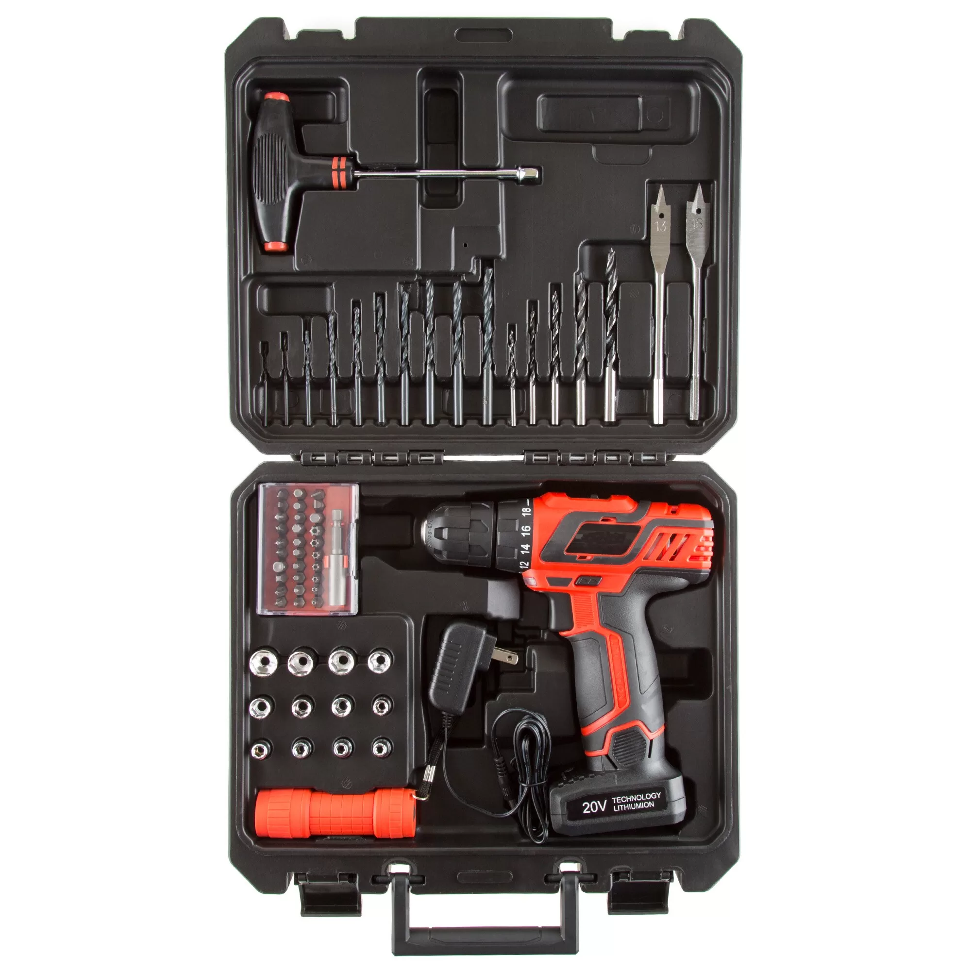 Fleming Supply Cordless Drill set 20-volt 3/8-in Cordless Drill (1 Li-ion Battery Included and Charger Included)