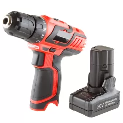 Fleming Supply Cordless Drill set 20-volt 3/8-in Cordless Drill (1 Li-ion Battery Included and Charger Included)