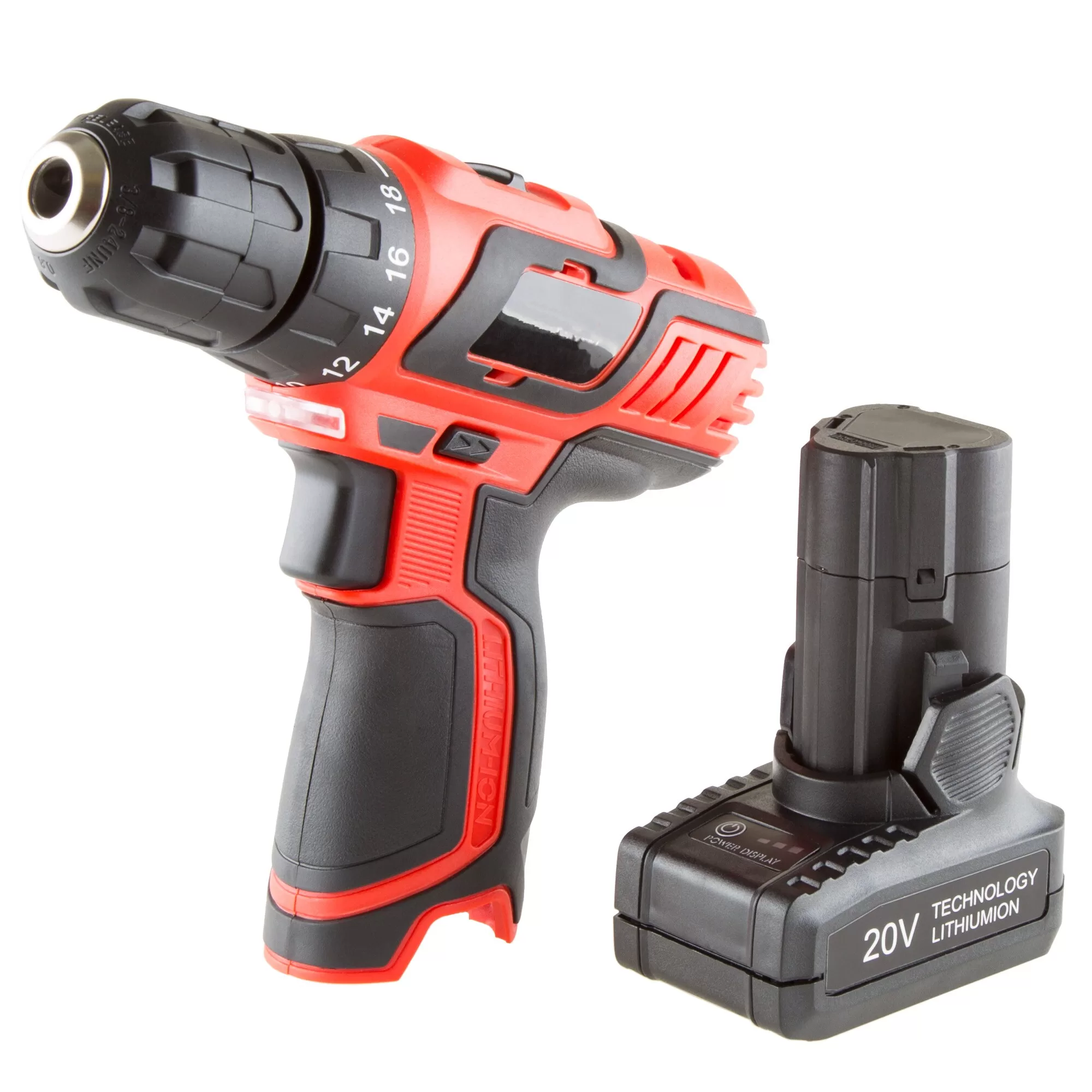 Fleming Supply Cordless Drill set 20-volt 3/8-in Cordless Drill (1 Li-ion Battery Included and Charger Included)