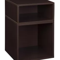 Niche 2-Pack Cubo 13-in W x 19.5-in H x 13-in D Truffle Wood Collapsible Stackable Bin