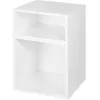 Niche 2-Pack Cubo 13-in W x 19.5-in H x 13-in D White Wood Grain Wood Collapsible Stackable Bin