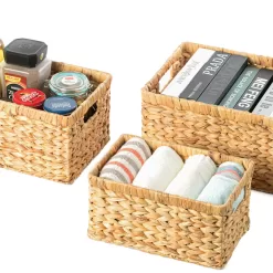 Vintiquewise 15-in W x 7.9-in H x 11-in D Brown Wicker Stackable Basket
