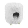 Sam's Pets 18.11-in x 14.96-in White Faux Fur Cat Shelves