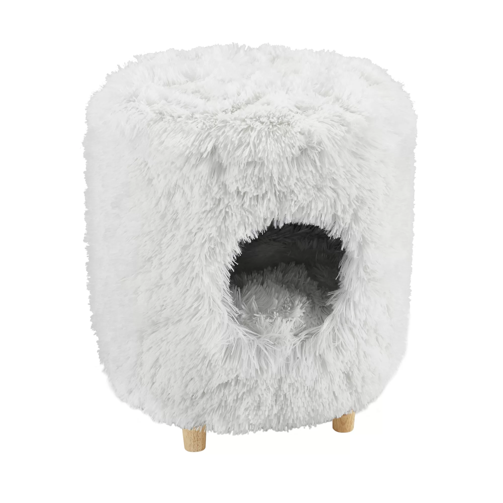 Sam's Pets 18.11-in x 14.96-in White Faux Fur Cat Shelves