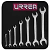 URREA 7-Piece Set Standard (SAE) Open End Wrench Includes Soft Case