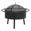 Blue Sky Outdoor Living 32.28-in W Black Steel Wood-Burning Fire Pit