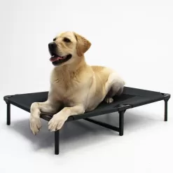 Lucky Dog Rectangular Gray Polyester Orthopedic Dog Bed (Large)