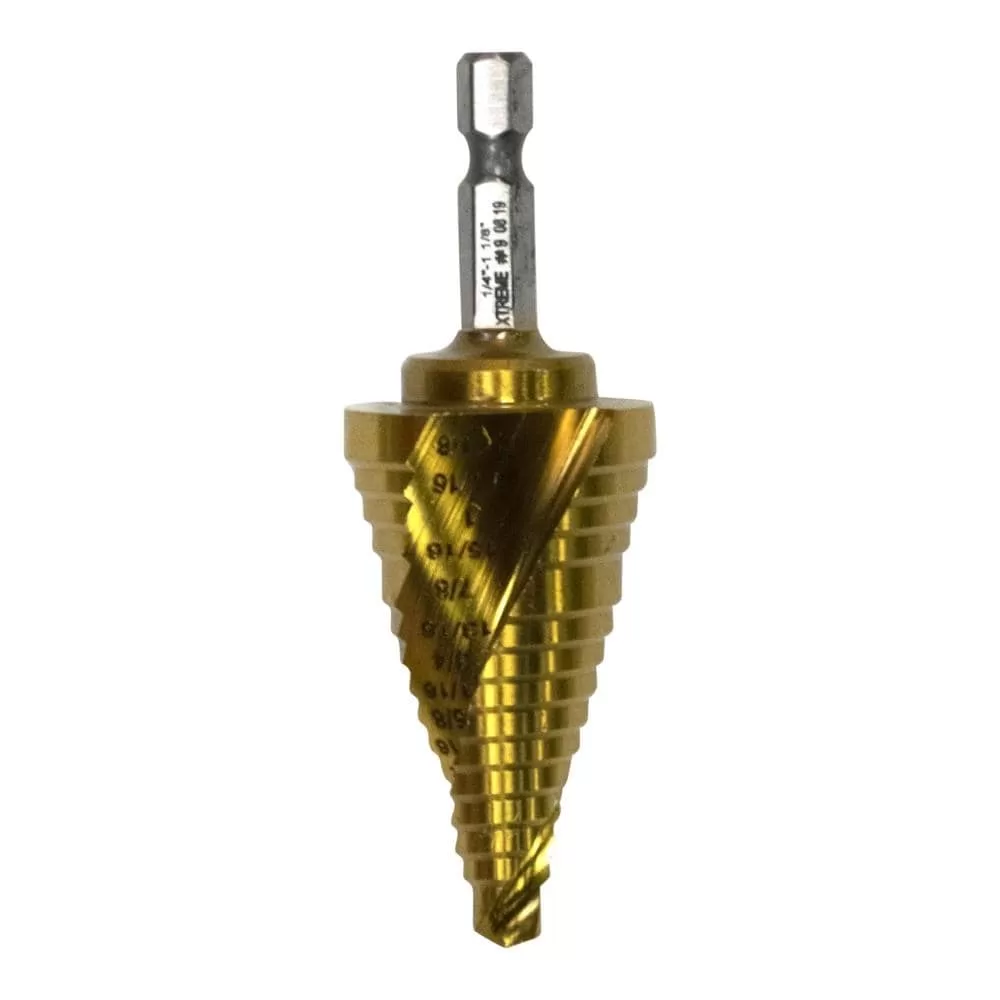 BLU-MOL Xtreme 1/4-in 15-Step Drill Bit (1/4-in to 1-1/8-in)