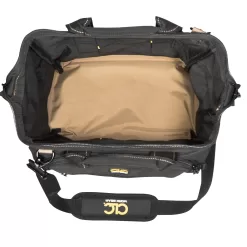 Custom LeatherCraft Black/Khaki Polyester 7-in Zippered Tool Bag