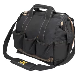 Custom LeatherCraft Black/Khaki Polyester 7-in Zippered Tool Bag