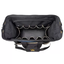 Custom LeatherCraft Black/Blue Ballistic Nylon 16-in Zippered Tool Bag