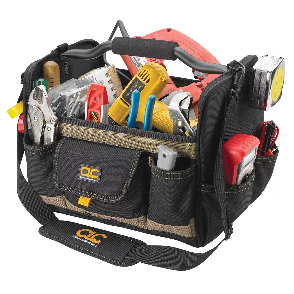 Custom LeatherCraft Black/Khaki Polyester 11-in Tool Bag