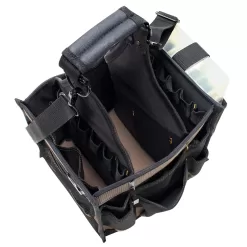 Custom LeatherCraft Black/Khaki Polyester 11-in Electrician's Tote