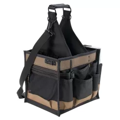 Custom LeatherCraft Black/Khaki Polyester 11-in Electrician's Tote