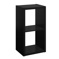 ClosetMaid 30-in H x 15.87-in W x 13.5-in D Black Wood Laminate 2 Cube Organizer