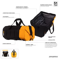 TOUGHBUILT Massive Mouth Black Polyester 20-in Zippered Tool Bag