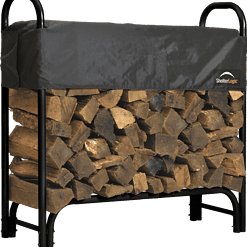 Arrow 46.7-in x 15.5-in x 49.6-in Steel Quarter Cord Firewood Rack