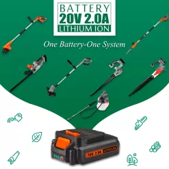 Ukoke 20-volt 9-in Straight Battery String Trimmer with Edger Conversion Capable 2 Ah (Battery and Charger Included)